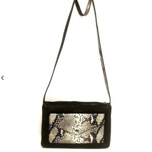 Ted Baker Snakeskin and Black Leather Bag